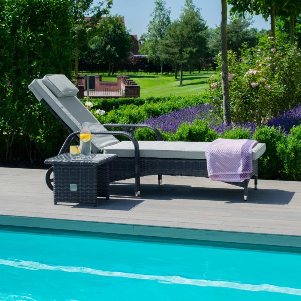 Maze Florida Sun Lounger Set | Grey Rattan