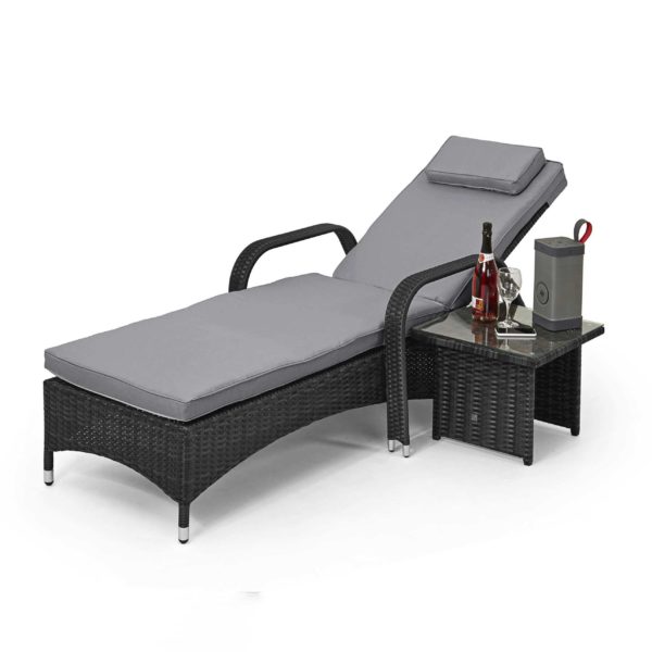 Maze Florida Sun Lounger Set | Grey Rattan
