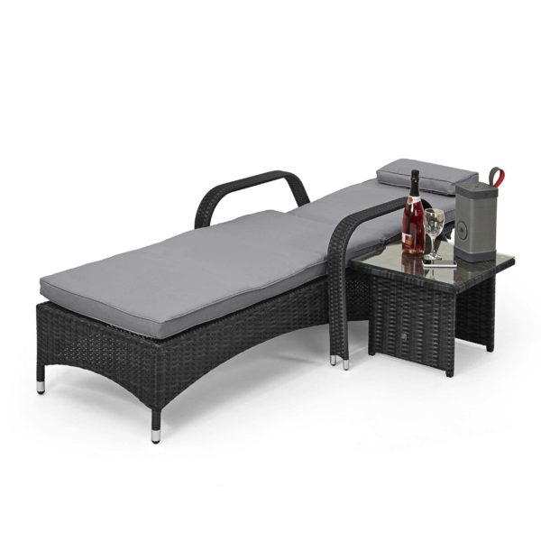 Maze Florida Sun Lounger Set | Grey Rattan