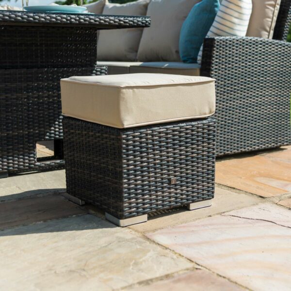Maze Kingston Corner Deluxe with Rising Table | Brown Rattan