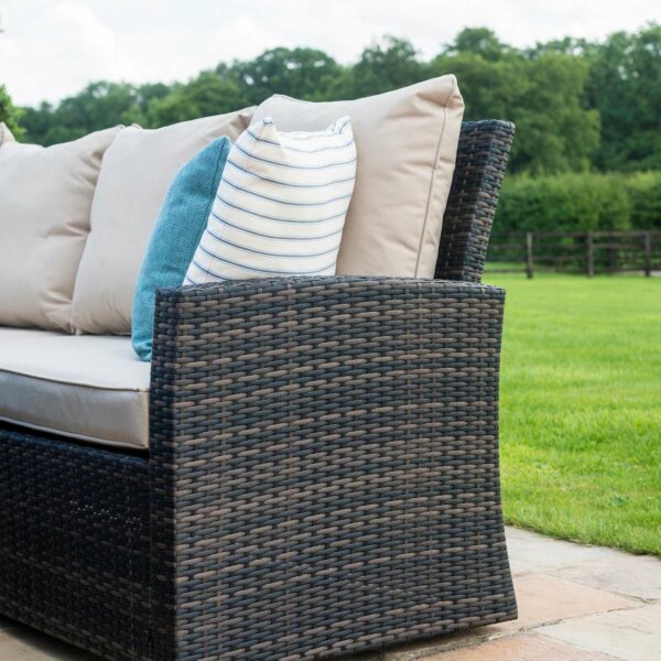 Maze Kingston Corner Deluxe with Rising Table | Brown Rattan