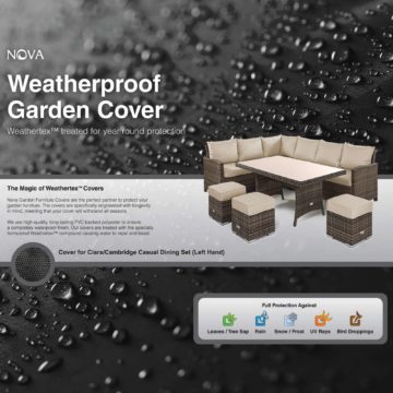 Cover For Left Hand Corner Dining Set Oak World Cover For Left Hand Corner Dining Set, Deluxe Outdoor Furniture Covers