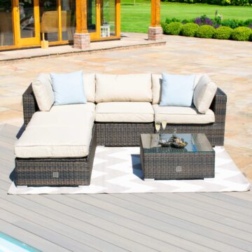 Maze Rio Rattan Corner Sofa Group | Brown