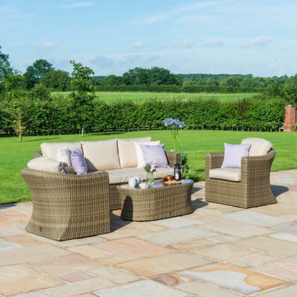 Maze Winchester 3 Seat Sofa Set | Natural Rattan