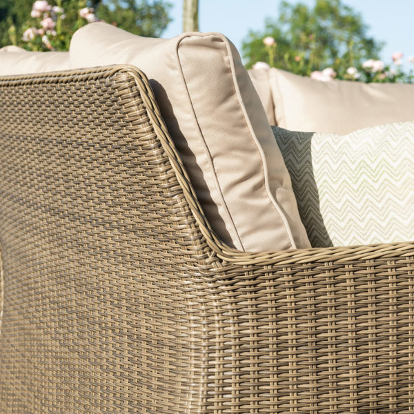 Maze Winchester Royal U-Shaped Sofa Set with Rising Table | Natural Rattan