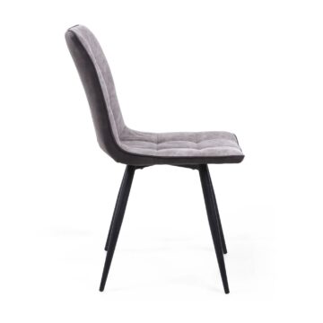 Rodeo Light Grey Suede Effect Dining Chair