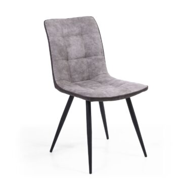 Rodeo Light Grey Suede Effect Dining Chair