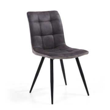 Rodeo Dark Grey Suede Effect Dining Chair