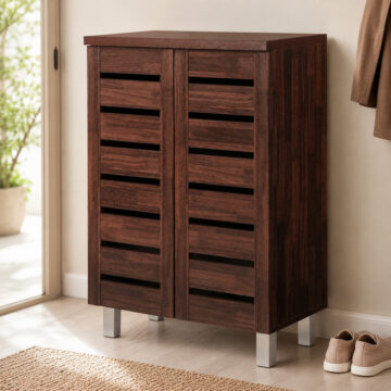 Colbrook Oak 2 Door Shoe Cabinet | Dirty Oak