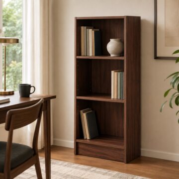 Colbrook Walnut Medium Narrow Bookcase | Walnut