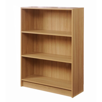 Colbrook Low Wide Bookcase | Oak Finish