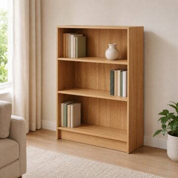 Colbrook Oak Low Wide Bookcase | Oak