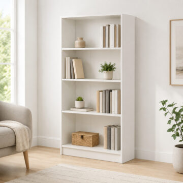 Colbrook White Tall Bookcase | White