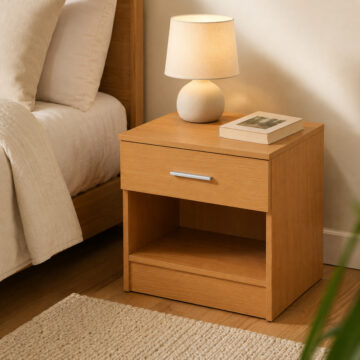 Shevington 1 Drawer Nightstand | Beech Finish