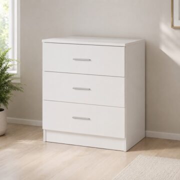Shevington 3 Drawer Chest | White