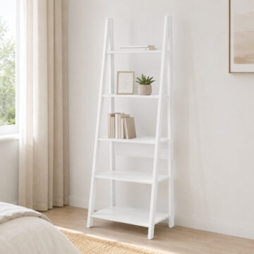 Orrell Ladder Bookcase | White