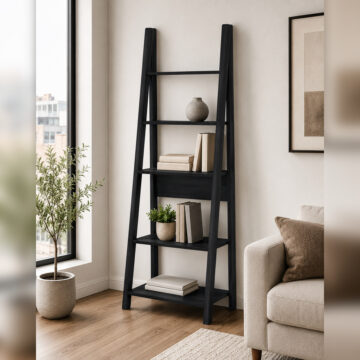 Orrell Ladder Bookcase | Black