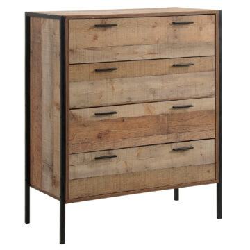 Trimdon 4 Drawer Chest | Rustic Oak Finish