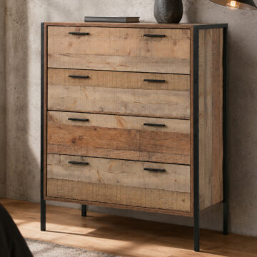 Trimdon 4 Drawer Chest | Rustic Oak