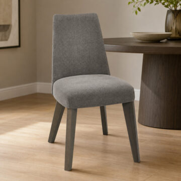 Shrewsbury Oak Pair of Upholstered Chairs | Smoke Grey