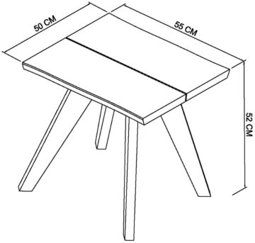 Shrewsbury Oak Lamp Table | Black Legs