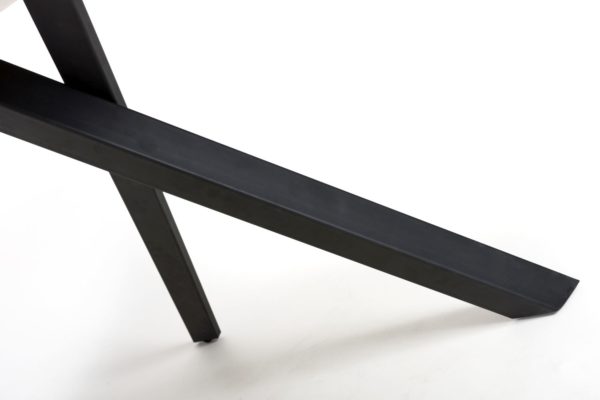 Narvik Medium Curved Dining Table | Brown & Black | Assembly Required