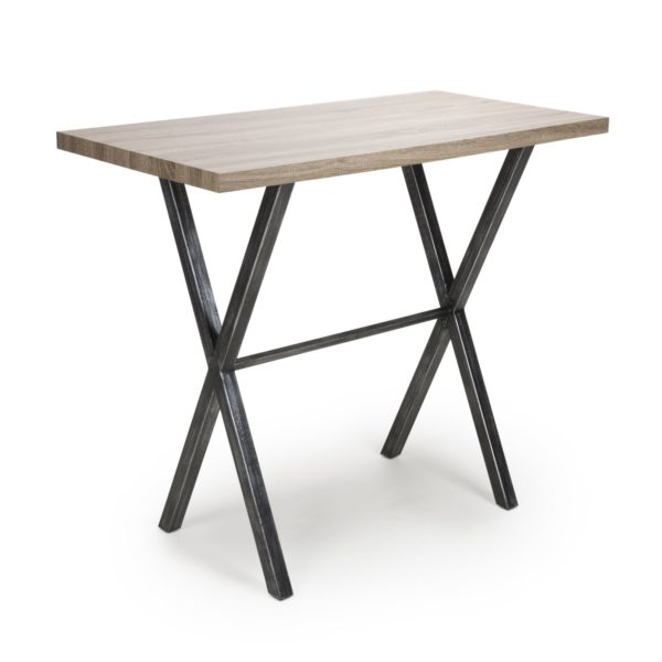 Brevik Breakfast Bar Table | Brown & Black | Assembly Required