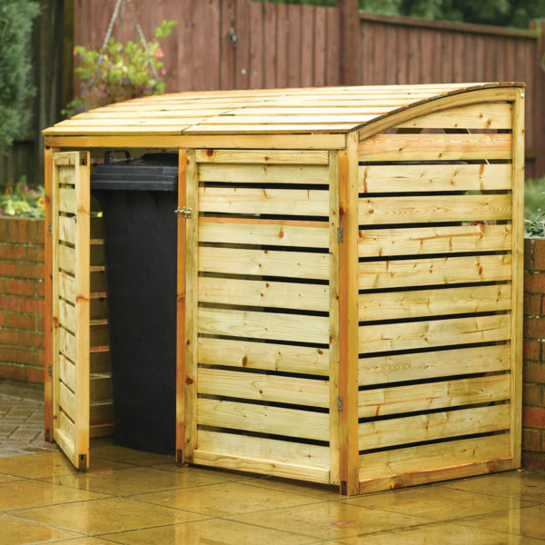 Oakworld Alfresco Double Bin Store | Natural Timber