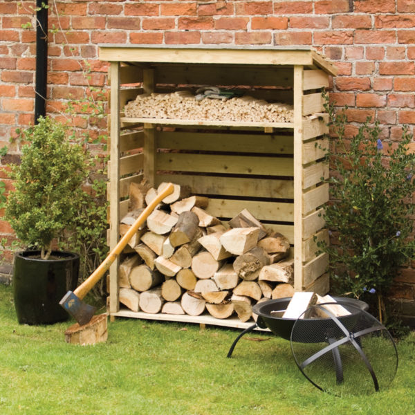 Oakworld Alfresco Small Log Store | Natural Timber