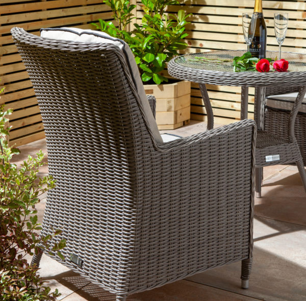 Rattan Bistro Set | Natural Stone - Oakworld Alfresco