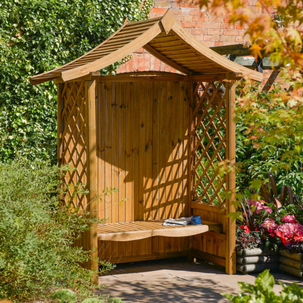 Oakworld Alfresco Tenbury Garden Arbour | Natural Timber