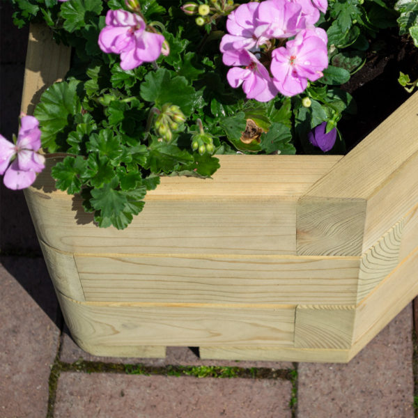 Oakworld Alfresco Marberry Corner Planter | Natural Timber