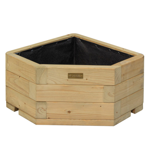 Oakworld Alfresco Marberry Corner Planter | Natural Timber