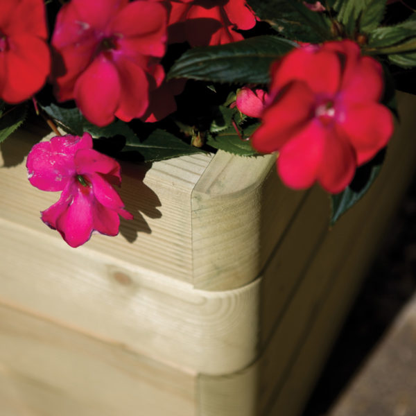 Oakworld Alfresco Marberry Square Planter | Natural Timber