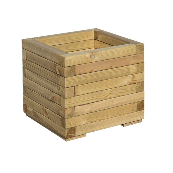 Oakworld Alfresco Square Patio Planter | Natural Timber