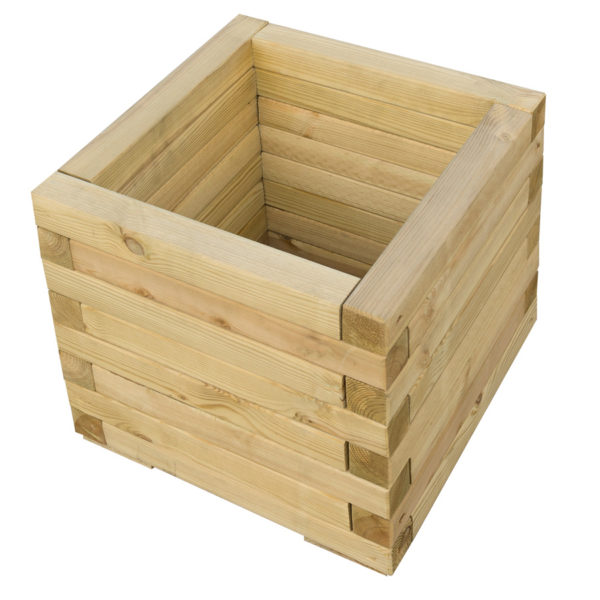 Oakworld Alfresco Square Patio Planter | Natural Timber