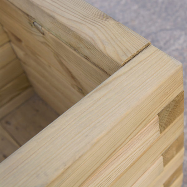 Oakworld Alfresco Square Patio Planter | Natural Timber