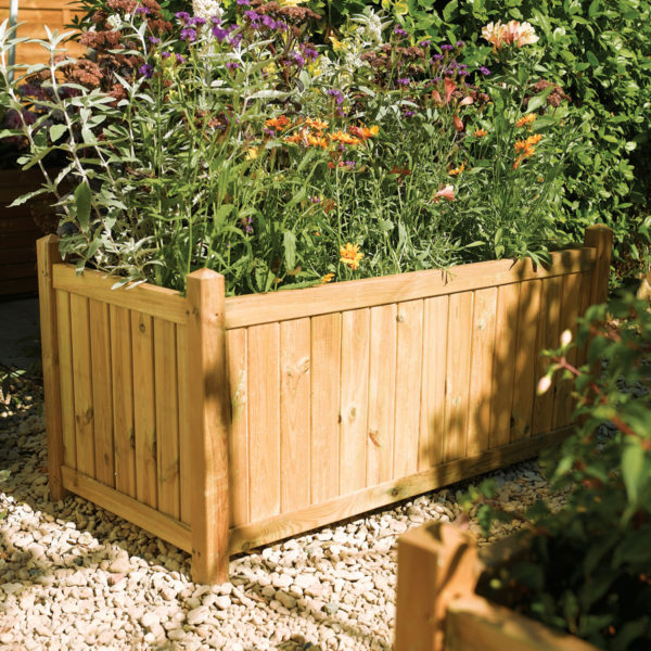Oakworld Alfresco Rectangular Planter | Natural Timber