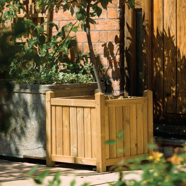 Oakworld Alfresco Square Planter | Natural Timber
