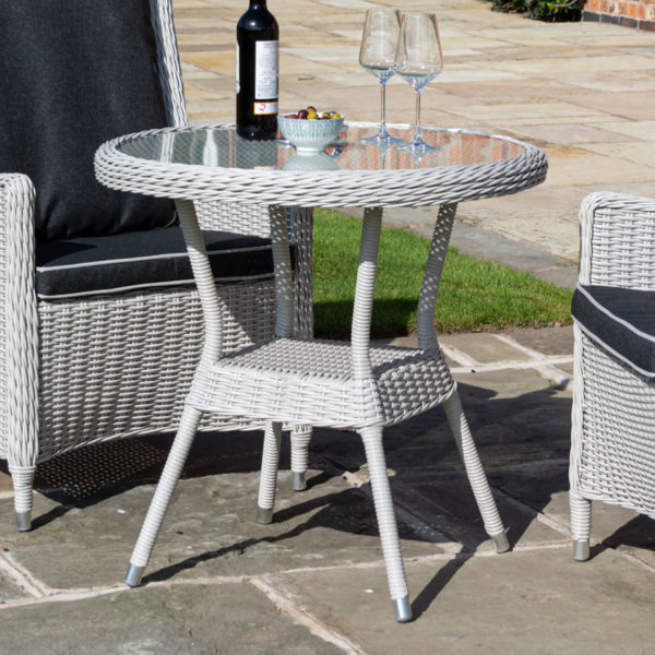 Rattan Bistro Set | Putty Grey - Oakworld Alfresco