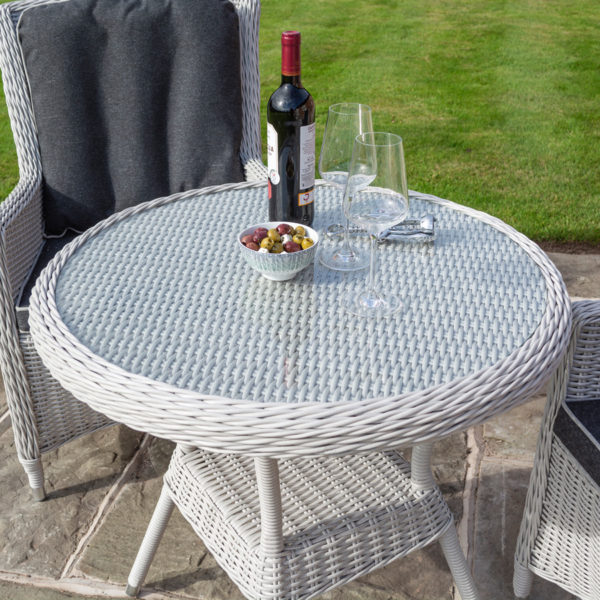 Rattan Bistro Set | Putty Grey - Oakworld Alfresco