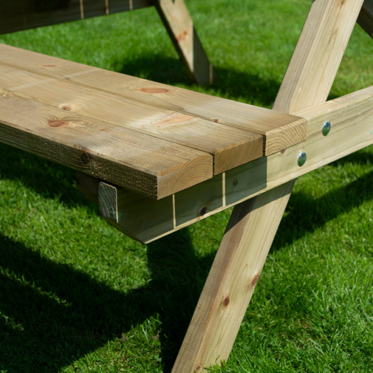 Oakworld Alfresco 4ft Picnic Bench Natural Timber Oak World