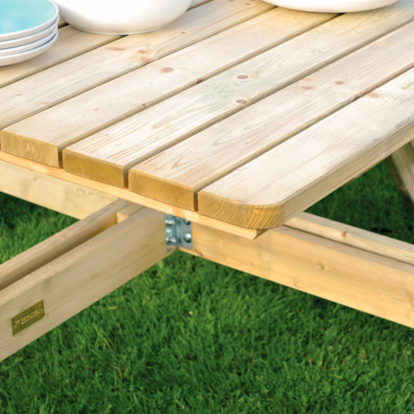 Oakworld Alfresco Square Picnic Table | Natural Timber