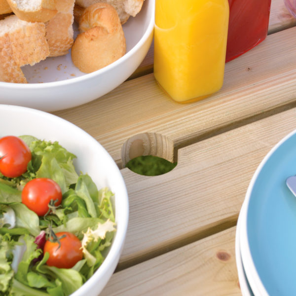 Oakworld Alfresco Square Picnic Table | Natural Timber