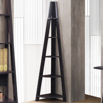Orrell Corner Ladder Bookcase | Black