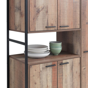 Trimdon Kitchen Cabinet with 5 Doors | Rustic Oak