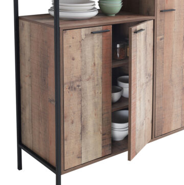 Trimdon Kitchen Cabinet with 5 Doors | Rustic Oak