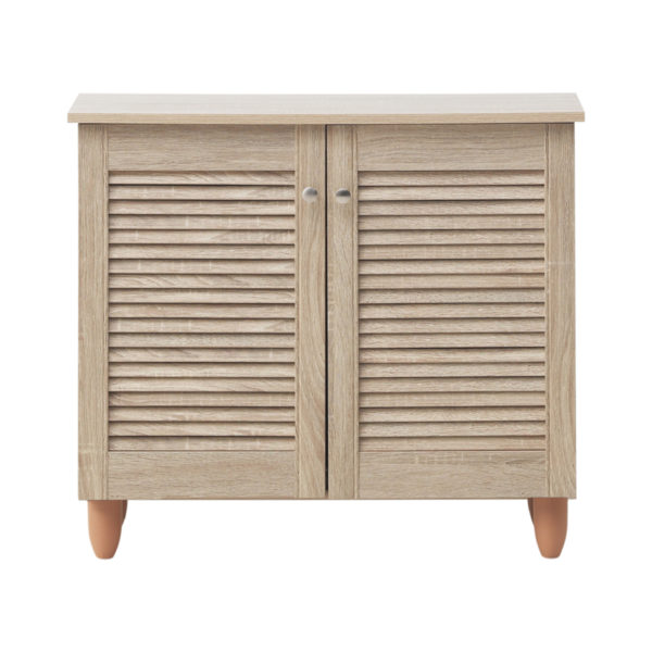 Colbrook Oak 2 Door Shoe Cabinet | Oak | Self Assembly