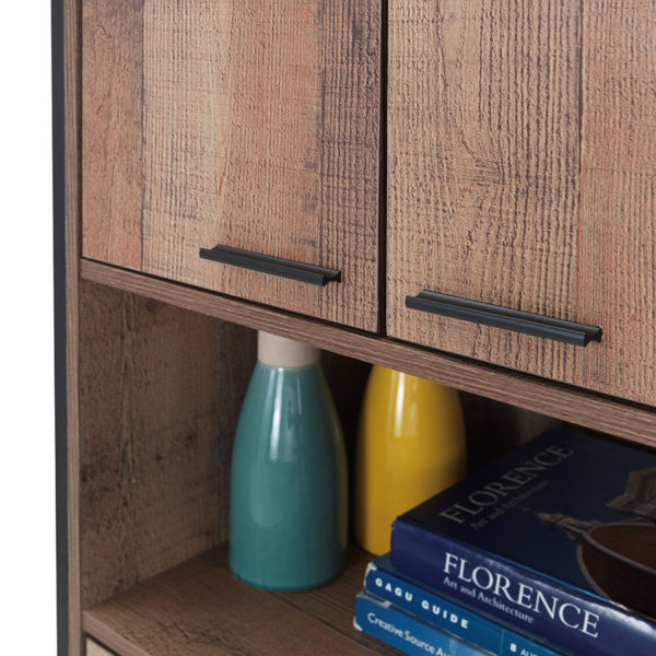 Trimdon Tall Storage Cabinet | Rustic Oak | Self Assembly