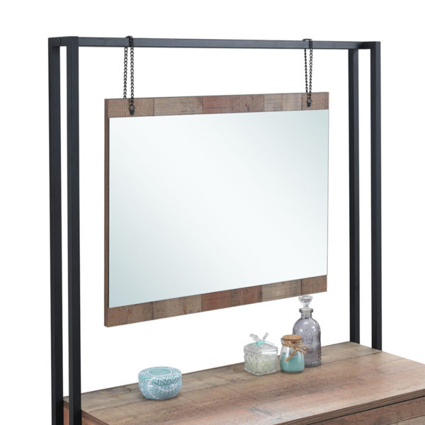 Trimdon Dressing Table with Mirror | Rustic Oak | Self Assembly